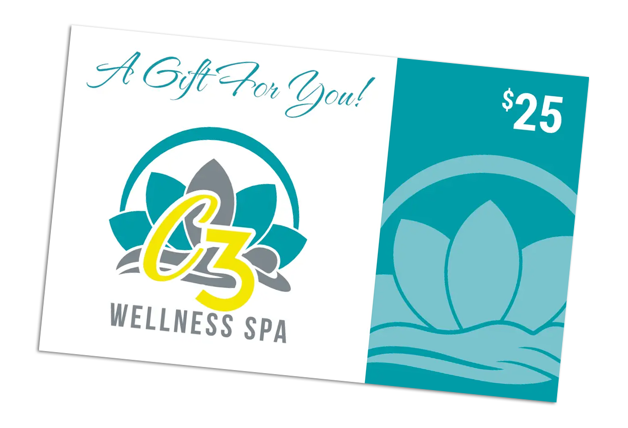 C3 Wellness Gift Card with Drop Shadow C3 Wellness gift card